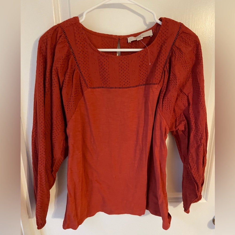 Loft Burnt Orange Top